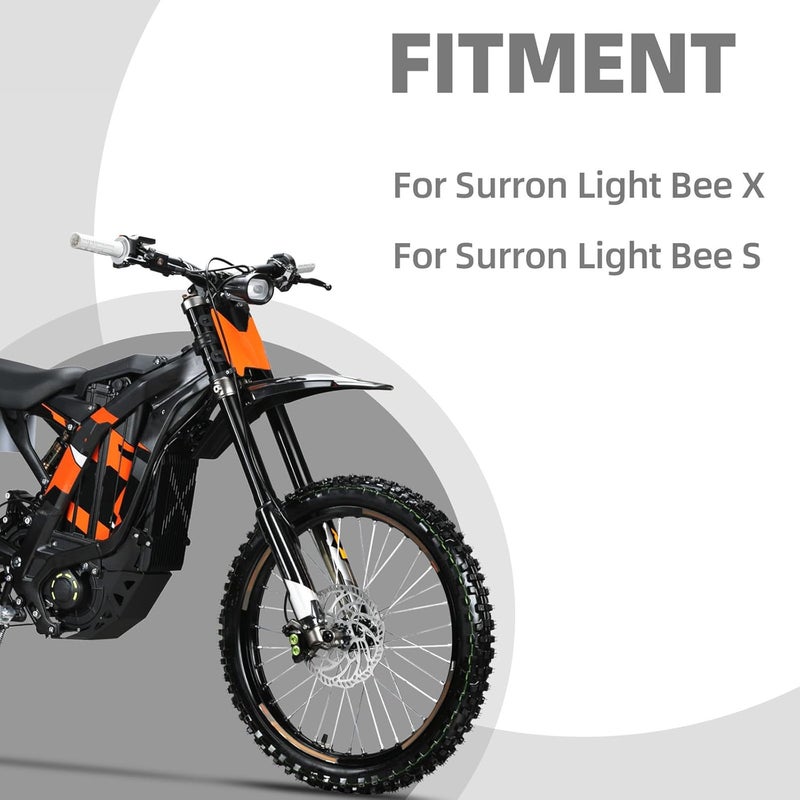 BAOUFF Throttle Grips for Surron Light Bee,Aluminium+Rubber Handlebar Handle Grips with End Plug for Dirt Bike Sur Ron Light Bee X/Light Bee S - Image 3